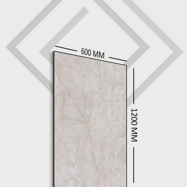 600X600Mm Glossy Marble Look Tile Anti-Slip