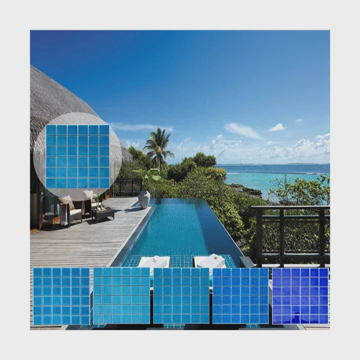 Ice Crackle Ceramic Mosaic Pool Tiles