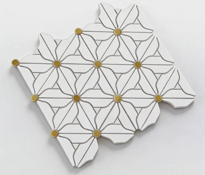 3D Metal Mosaic Marble Tile