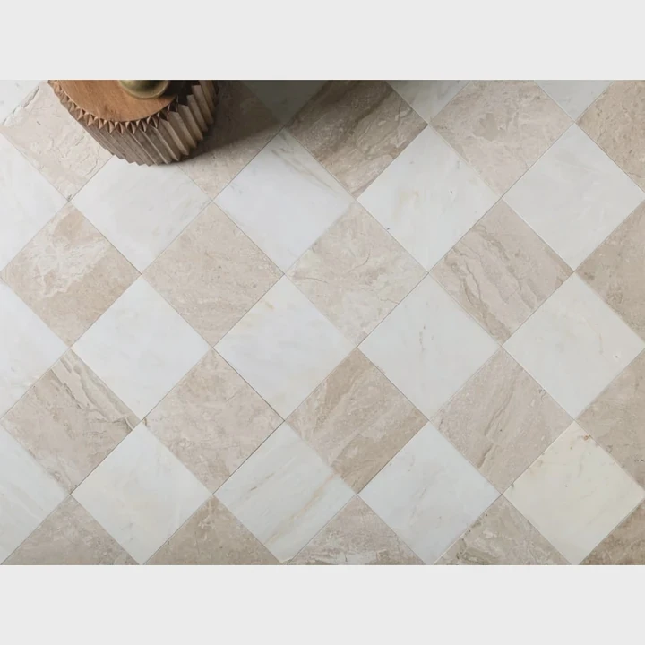 Checkerboard Marble Porcelain Tile