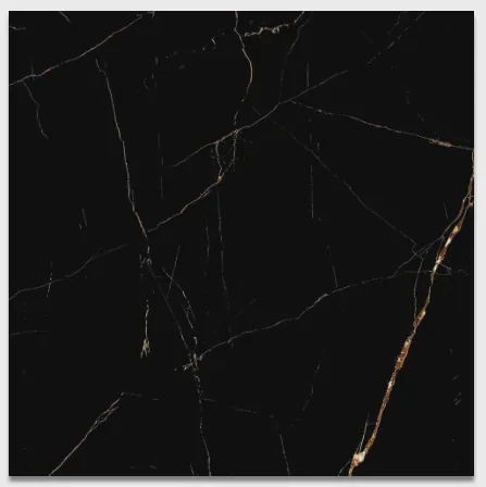 FULL BODY GLAZED POLISHED PORCELAIN TILE Black Gold Silk